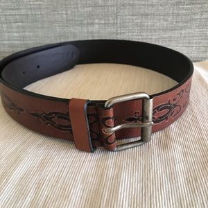 Leather Belt Brown Design Size 34 By B Line